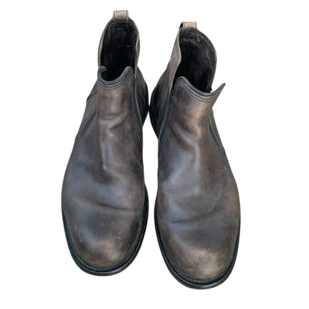 John Varvatos Leather Chelsea Boot, Size 10.5, Grayish/Brown, Size‎ 10.5, GUC